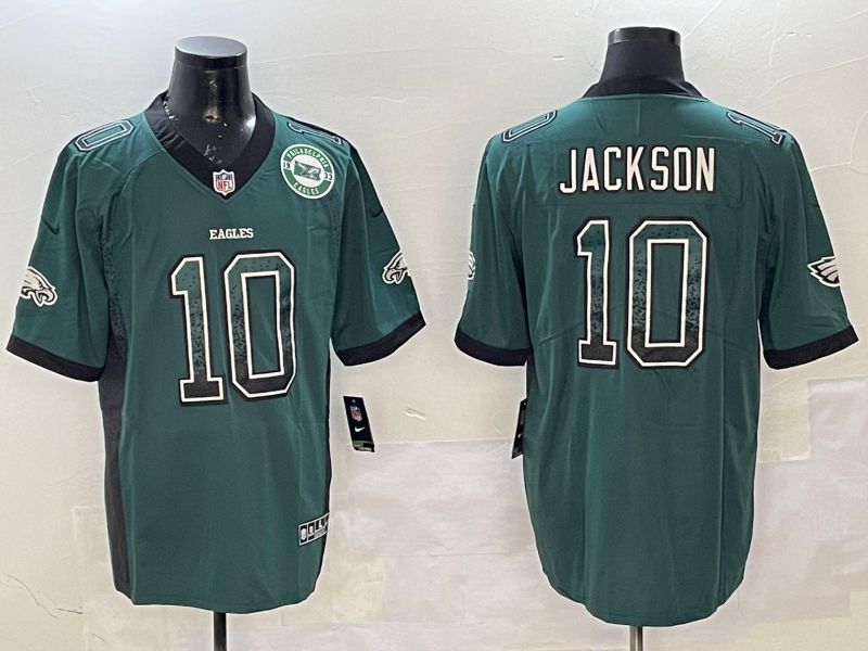 Men Philadelphia Eagles #10 Jackson Green 2025 Nike Drift Fashion Color Rush Limited NFL Jersey style 3